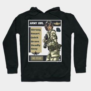 Anime Army Girl 2 Hoodie